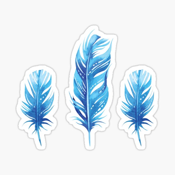 Sticker White feathers 