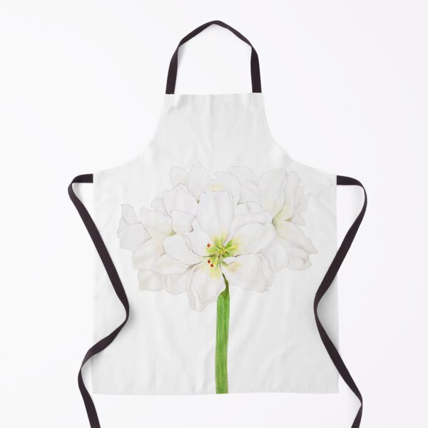 Item preview, hand painted white Amaryllis flowers watercolor  designed and sold by ColorandColor.