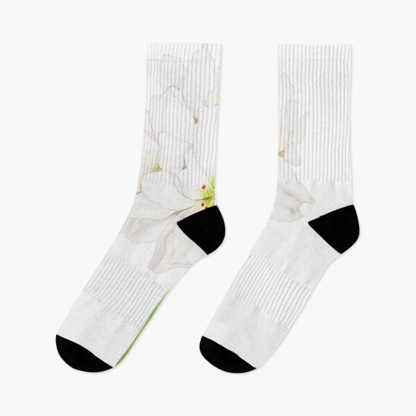 Item preview, hand painted white Amaryllis flowers watercolor  designed and sold by ColorandColor.