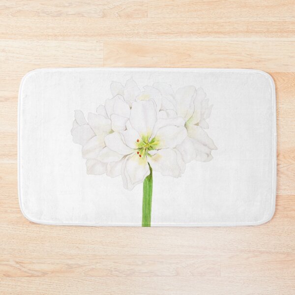 Item preview, hand painted white Amaryllis flowers watercolor  designed and sold by ColorandColor.