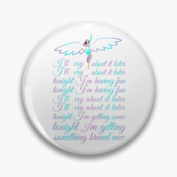 Item preview, Katy Perry Cry About It Later Rihanna Wings Colorful Lyrics White Background designed and sold by cryaboutitnow.