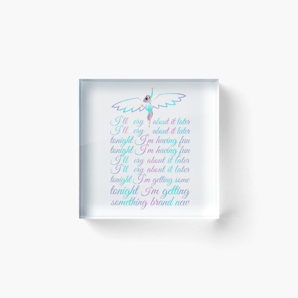 Item preview, Katy Perry Cry About It Later Rihanna Wings Colorful Lyrics White Background designed and sold by cryaboutitnow.