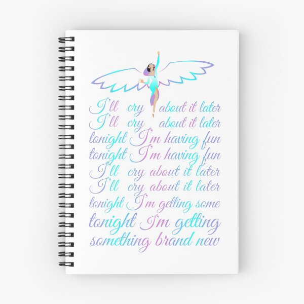 Artikelvorschau, Katy Perry Cry About It Later Rihanna Wings Bunte Lyrics Weißer Hintergrund entworfen und verkauft von cryaboutitnow.
