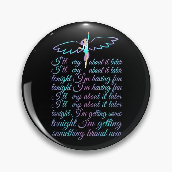 Item preview, Katy Perry Cry About It Later Rihanna Wings Colorful Lyrics Black Background designed and sold by cryaboutitnow.