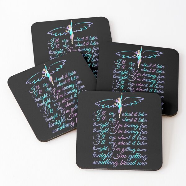 Item preview, Katy Perry Cry About It Later Rihanna Wings Colorful Lyrics Black Background designed and sold by cryaboutitnow.