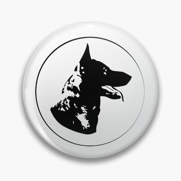 Item preview, German Shepherd Silhouette Circle Dark designed and sold by KodiakGoods.