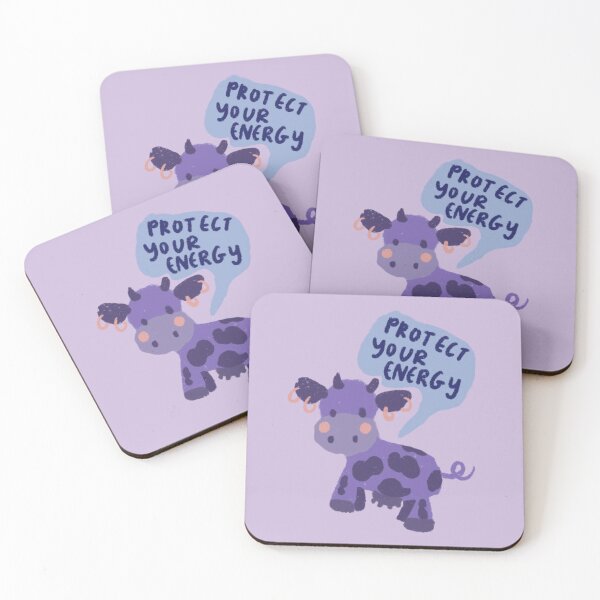 Item preview, happy motivational purple cow designed and sold by slugsonmars.