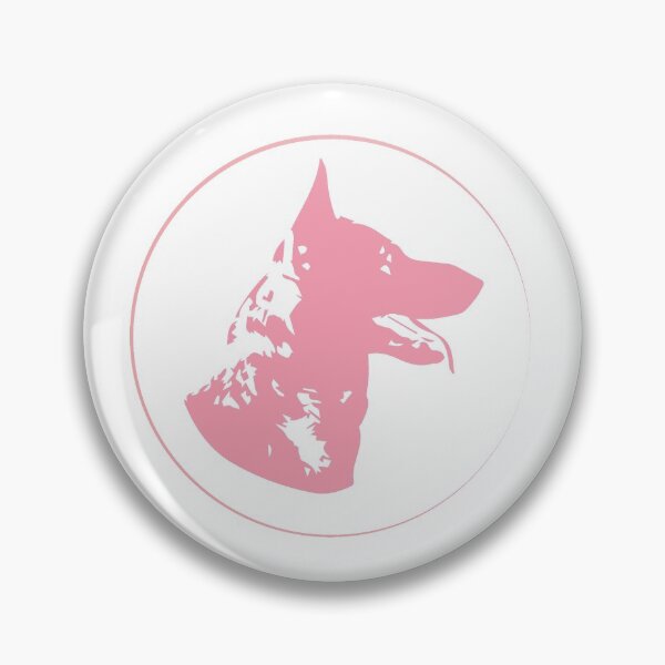 Item preview, German Shepherd Silhouette Circle Pink designed and sold by KodiakGoods.