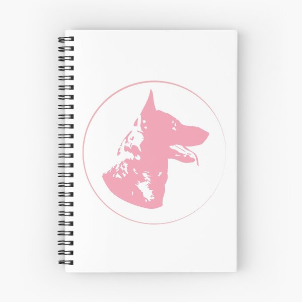 Item preview, German Shepherd Silhouette Circle Pink designed and sold by KodiakGoods.