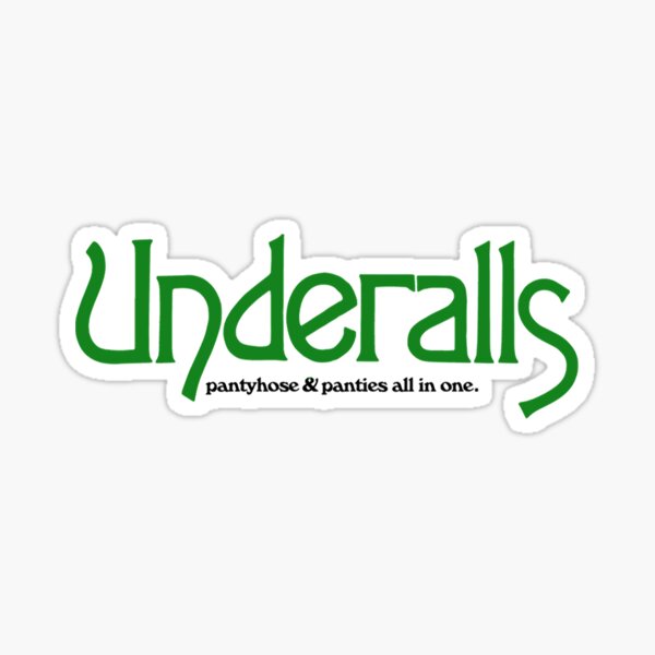 Underalls Vintage Pantyhose Logo Sticker for Sale by