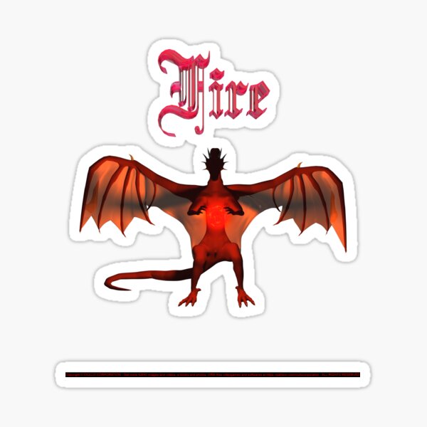 294. Fire (male Nayar Dragon) Sticker