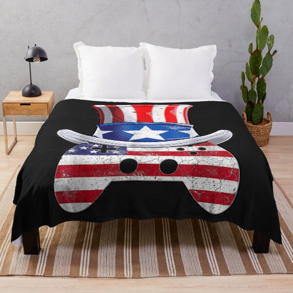 Item preview, 4th Of July Patriotic American Flag Video Game teen Gamer T-Shirt designed and sold by Busan-Benfica.