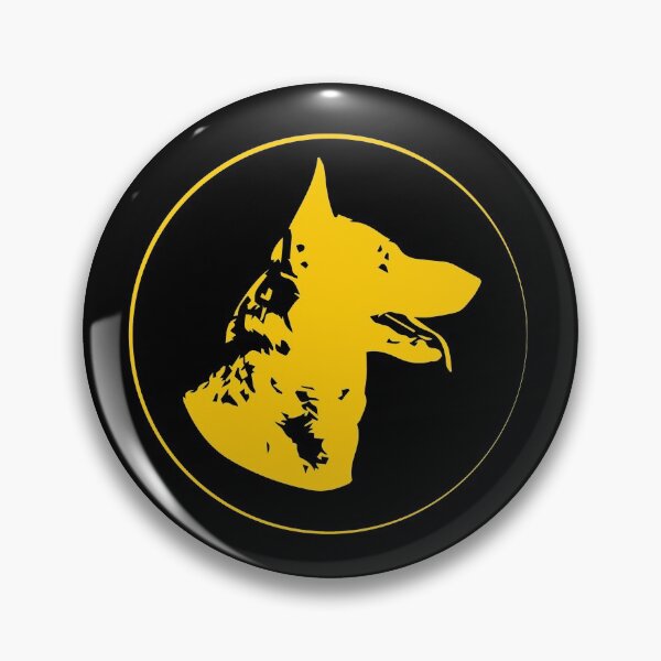 Item preview, German Shepherd Silhouette Circle Gold designed and sold by KodiakGoods.