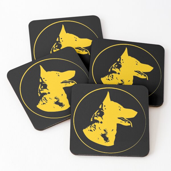 Item preview, German Shepherd Silhouette Circle Gold designed and sold by KodiakGoods.