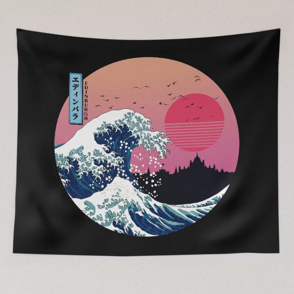 Item preview, Edinburgh Kanagawa Wave Retro designed and sold by DFerraz.
