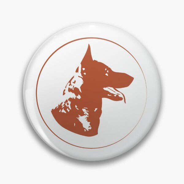Item preview, German Shepherd Silhouette Circle Orange designed and sold by KodiakGoods.