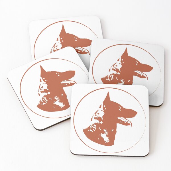 Item preview, German Shepherd Silhouette Circle Orange designed and sold by KodiakGoods.