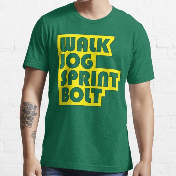 walk jog run sprint bolt puma shirt