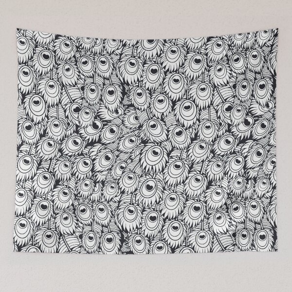 Item preview, Black and White Peacock Feather Seamless Pattern, Peacock Feather Pattern, Peacock Feather Vector Pattern designed and sold by graphic-genie.