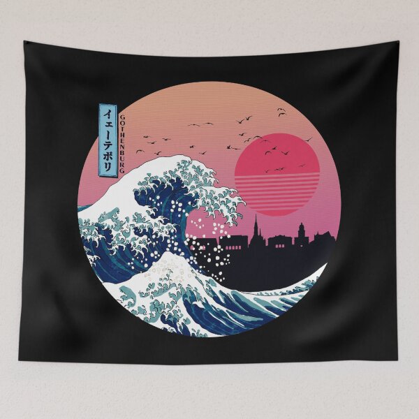 Item preview, Gothenburg Kanagawa Wave Retro designed and sold by DFerraz.