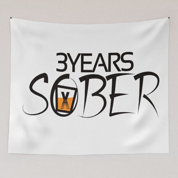Item preview, 3 Years Sober | Sober Life  designed and sold by Popular-Designz.