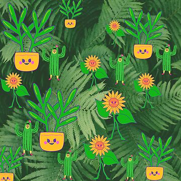 Artwork thumbnail, Dancimg flowers in nature green flowers by Zachlogic