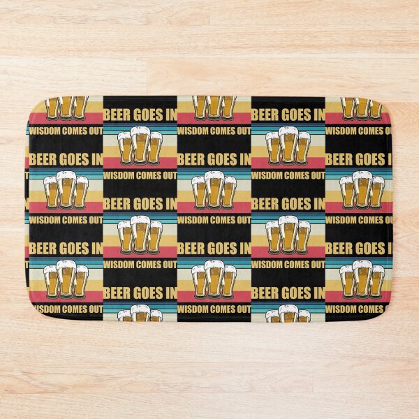 Item preview, Beer Goes In Wisdom Comes Out Funny Beer Drinking Design designed and sold by justjonboy.