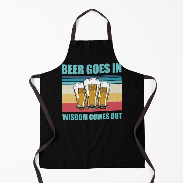 Item preview, Beer Goes In Wisdom Comes Out Funny Beer Drinking Design designed and sold by justjonboy.