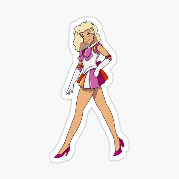 Vista previa del artículo con la obra «Sailor Pride Senshi - Sailor Lesbian», diseñado y vendido por ruyijingu.