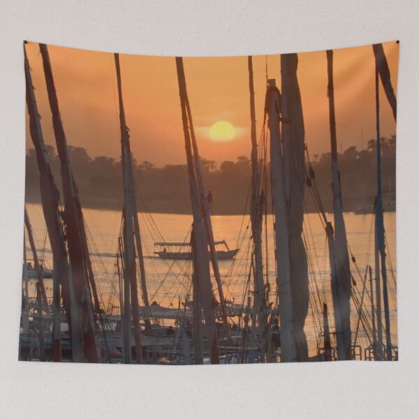 Item preview, Day on the Nile in Egypt Cairo madina ,sunset designed and sold by ThebestArtshop.
