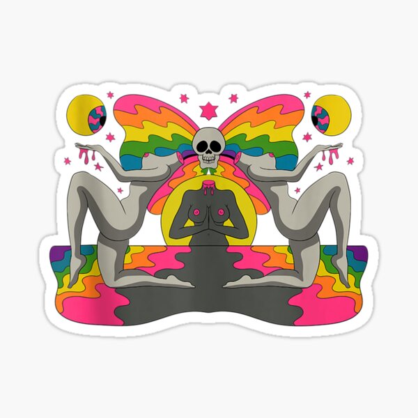 Psychedeic Bstract Nude Rt Lsd Hippie Trippy Gift Idea Sticker For Sale By TEHAGE Redbubble