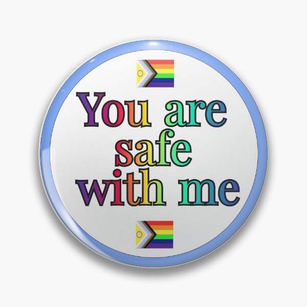 Item preview, safe with me LGBTQ ally / staff member designed and sold by pepperlex99.