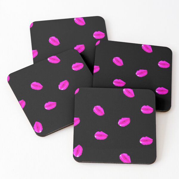 Item preview, Pucker Up - Hot Pink & Black designed and sold by Aged 2 Perfection.