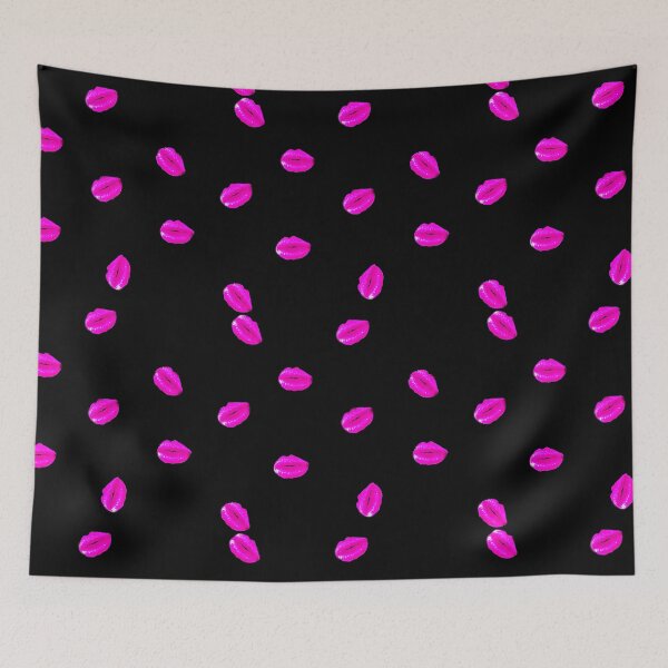 Item preview, Pucker Up - Hot Pink & Black designed and sold by Aged 2 Perfection.