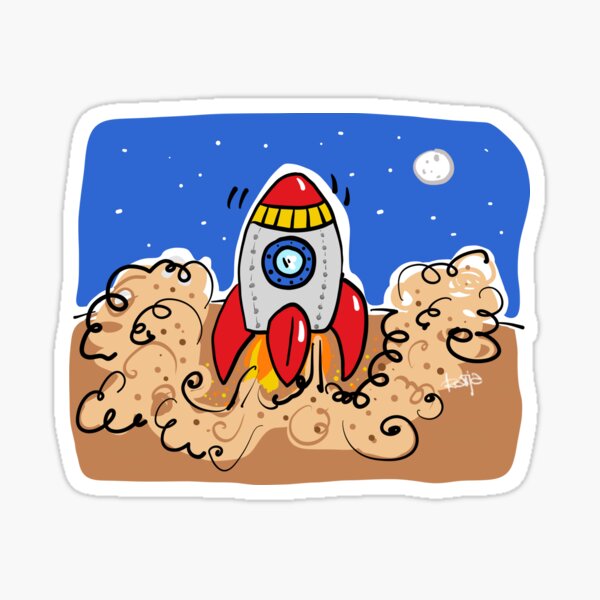 Rocket at the start! Sticker