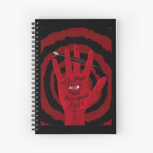 Nick Cave et le t-shirt Bad Seeds Nick Cave The Red Right Han | Cadeau parfait Cahier à spirale