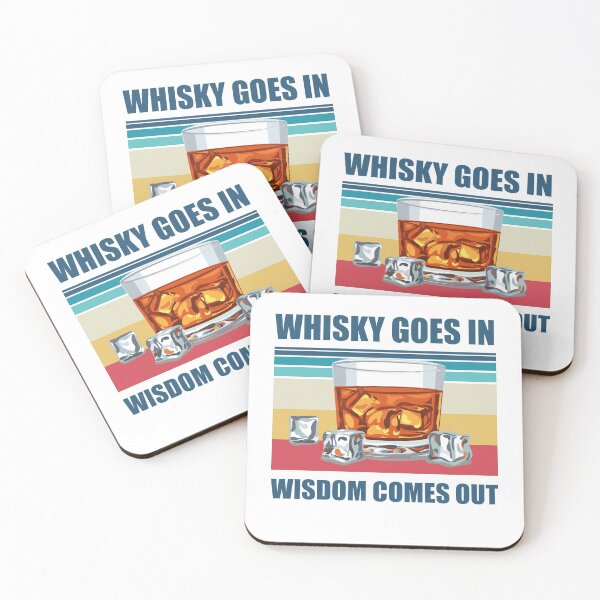 Item preview, Whisky Goes In Wisdom Comes Out Funny Whisky Drinking Design designed and sold by justjonboy.