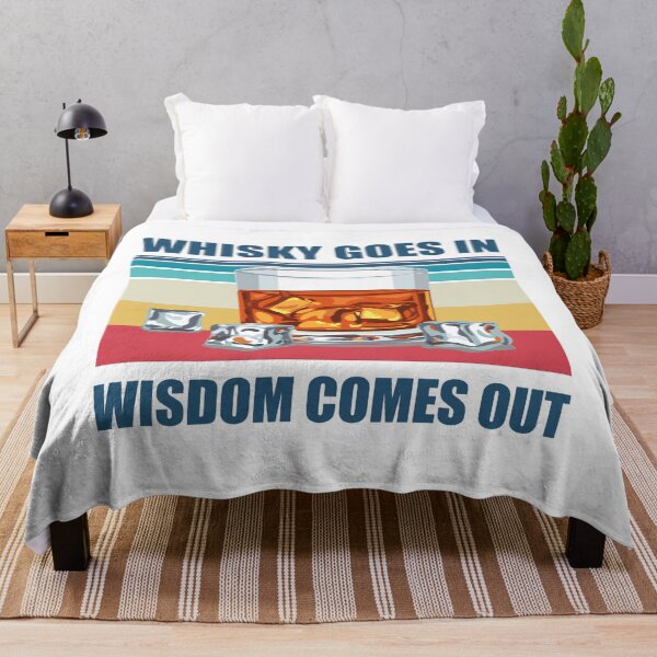 Item preview, Whisky Goes In Wisdom Comes Out Funny Whisky Drinking Design designed and sold by justjonboy.