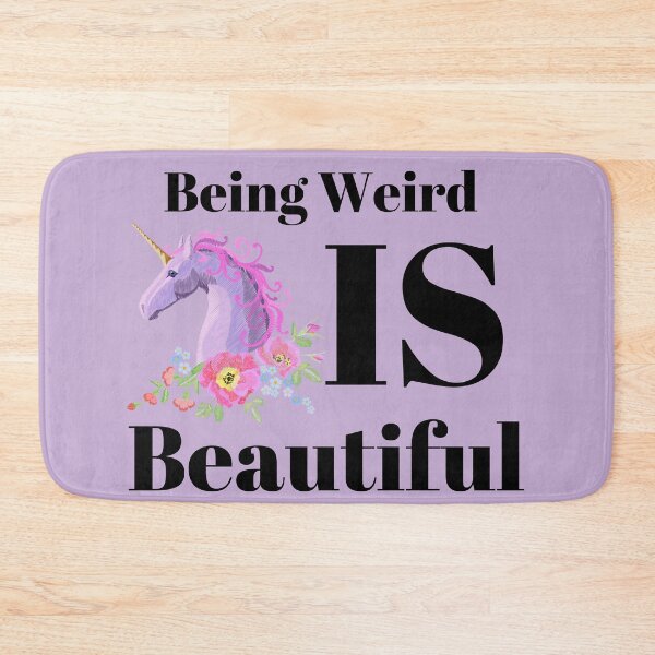 Item preview, being weird is beautiful purple unicorn print fantasy kids princess  fairy tale  designed and sold by aquinavortex.