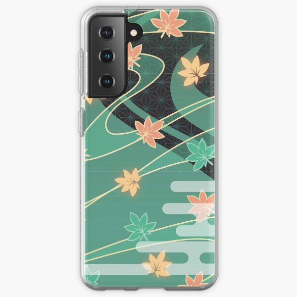 Kazuha Anemo Maple Pattern Samsung Galaxy Soft Case