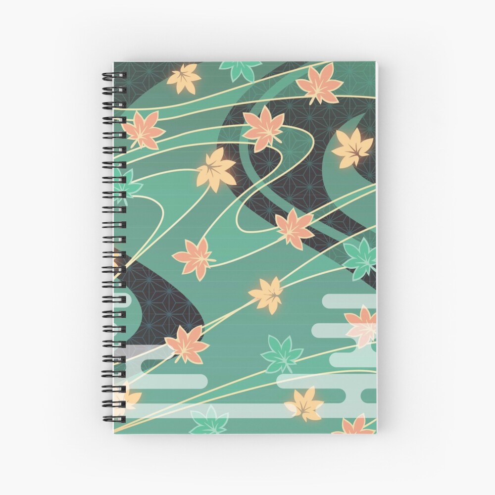 Kazuha Anemo Maple Pattern Spiral Notebook