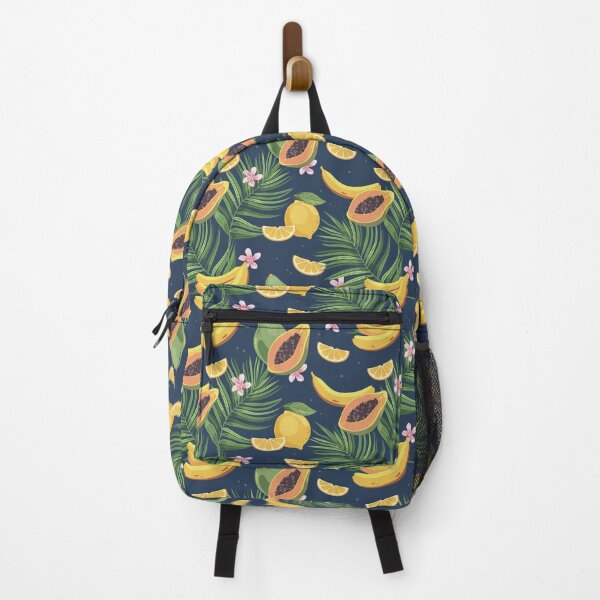 Item preview, Tropical Hawaii Summer Fruit Papaya Banana Palm Leaves designed and sold by Cre8iveLady.