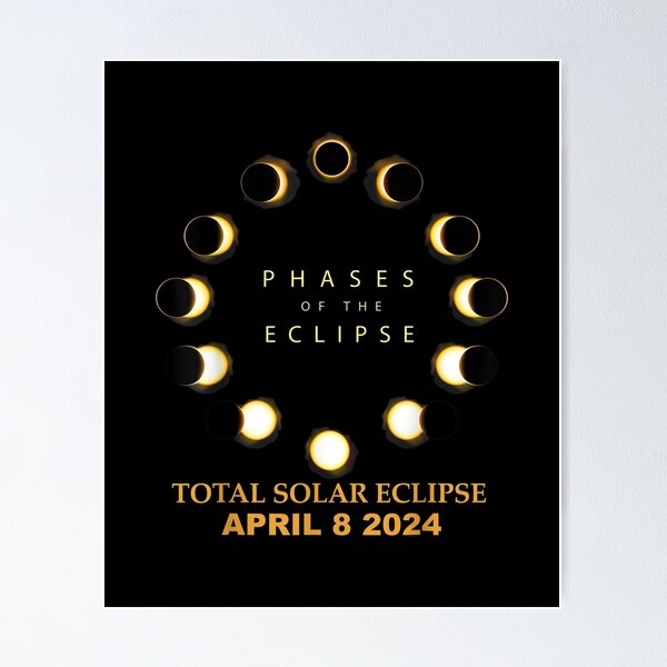Item preview, Total Solar Eclipse 2024 Phases designed and sold by gordonjulie52.