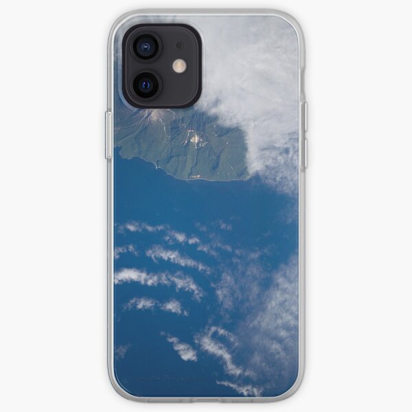 Vulkan Ekarma Volcanic Island Satellite Image iPhone Soft Case