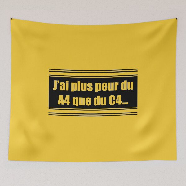 Item preview, "I'm more afraid of A4 (sheet) than C4 (explosive)" French version designed and sold by GlaDyxies.