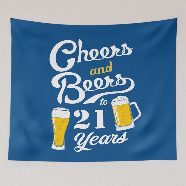 Item preview, Cheers and Beers to 21 years - Funny 21th Birthday  designed and sold by NUMAcreations.