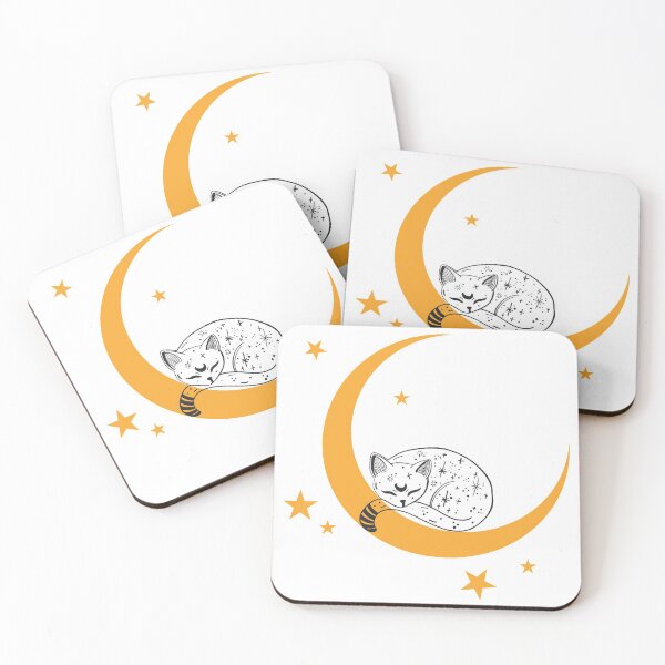 Item preview, Cat Sleeping on Moon designed and sold by SuperKawaiiMoon.