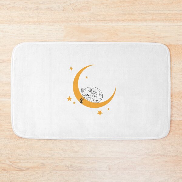 Item preview, Cat Sleeping on Moon designed and sold by SuperKawaiiMoon.