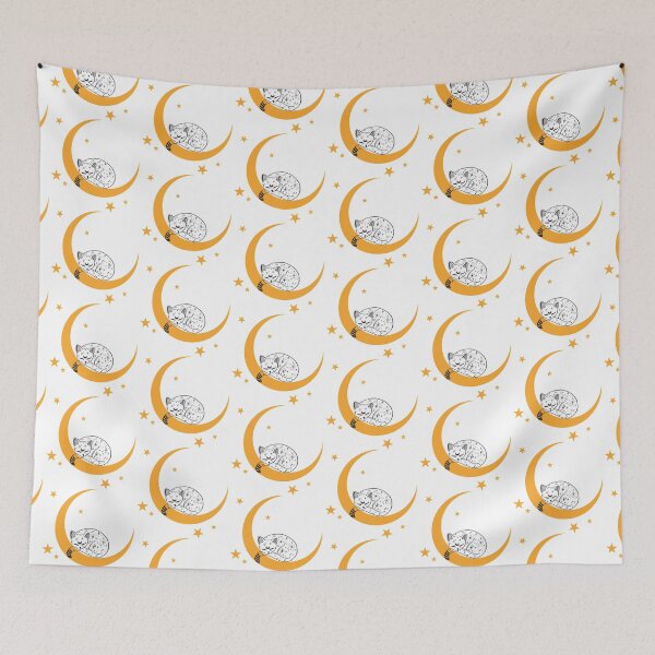Item preview, Cat Sleeping on Moon designed and sold by SuperKawaiiMoon.