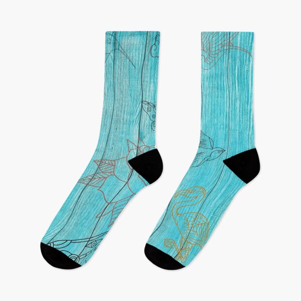 Item preview, Flowers flamingo snake birds on a blue fond designed and sold by Mariocii.